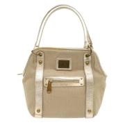 Tweedehands Beige Canvas Schoudertas Burberry Vintage , Beige , Dames