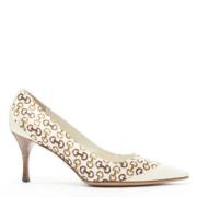 Pre-owned Satin heels Gucci Vintage , White , Dames