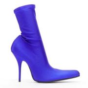 Pre-owned Leather boots Balenciaga Vintage , Blue , Dames