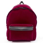 Pre-owned Velvet backpacks Saint Laurent Vintage , Red , Dames