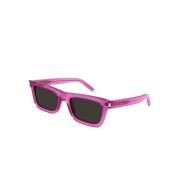 Roze vierkante acetaat zonnebril Saint Laurent , Pink , Dames