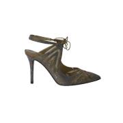 Pre-owned Fabric heels René Caovilla Pre-owned , Gray , Dames