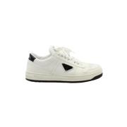 Pre-owned Leather sneakers Prada Vintage , White , Dames