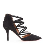 Pre-owned Suede heels Aquazzura Pre-owned , Black , Dames