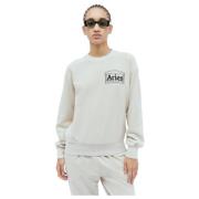 Temple Logo Sweatshirt Aries , Beige , Heren