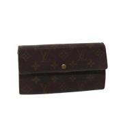 Tweedehands Bruine Canvas Louis Vuitton Portemonnee Louis Vuitton Vint...