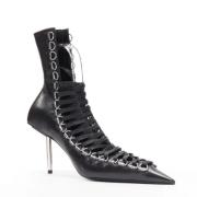 Pre-owned Leather boots Balenciaga Vintage , Black , Dames