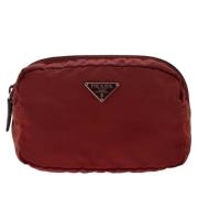 Pre-owned Nylon clutches Prada Vintage , Red , Dames