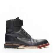 Pre-owned Leather boots Louis Vuitton Vintage , Black , Dames