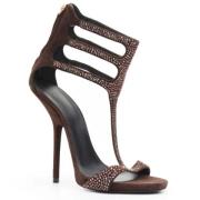 Pre-owned Fabric heels Giuseppe Zanotti Pre-owned , Brown , Dames