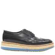 Pre-owned Leather flats Prada Vintage , Black , Dames