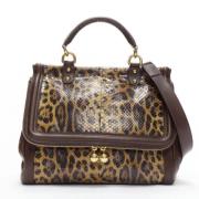 Pre-owned Leather handbags Dolce & Gabbana Pre-owned , Brown , Dames