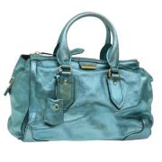 Pre-owned Leather travel-bags Burberry Vintage , Blue , Dames