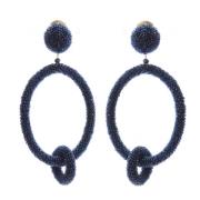Pre-owned Plastic earrings Oscar De La Renta Pre-owned , Black , Dames