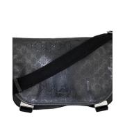 Vintage Canvas Crossbody Tas Gucci Vintage , Black , Dames