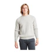 Cashmere Kabel Gebreide Trui Sonrisa , Beige , Heren