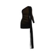 Zwarte one-shoulder jurk Dion Lee , Black , Dames