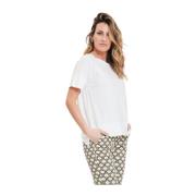 Boxy T-shirt voor modebewuste vrouwen Alpha Studio , White , Dames