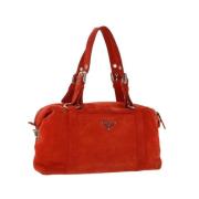 Pre-owned Suede handbags Prada Vintage , Orange , Dames