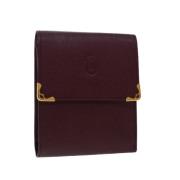 Pre-owned Leather wallets Cartier Vintage , Red , Unisex
