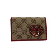 Pre-owned Canvas wallets Gucci Vintage , Beige , Dames