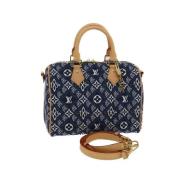 Pre-owned Canvas handbags Louis Vuitton Vintage , Blue , Dames