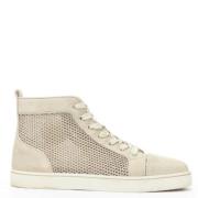Pre-owned Suede sneakers Christian Louboutin Pre-owned , Gray , Dames