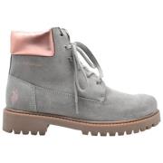 Suede Sneakers - Trendy Veterschoenen U.s. Polo Assn. , Gray , Dames