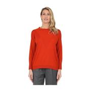 Trui met lange mouwen en boothals Alpha Studio , Orange , Dames