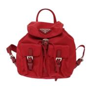 Pre-owned Fabric backpacks Prada Vintage , Red , Dames