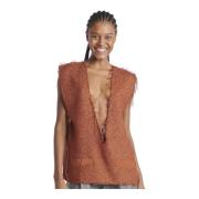 Lurex Vest Jejia , Brown , Dames