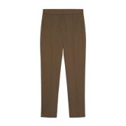 Stretch Jacquard Broek Elena Mirò , Brown , Dames