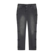 Handgeborduurde jeans Elena Mirò , Gray , Dames