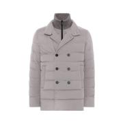 Gewatteerde Bi-Stretch Dubbelrij Puffer Jas Duno , Beige , Heren