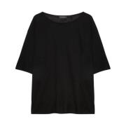 Stijlvolle T-Shirt voor Vrouwen Elena Mirò , Black , Dames