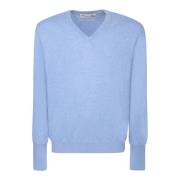 Blauwe Cashmere -Hals Trui Ballantyne , Blue , Heren