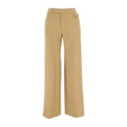 Wide Trousers LOW Classic , Brown , Dames