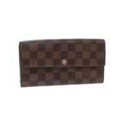 Pre-owned Canvas wallets Louis Vuitton Vintage , Brown , Dames