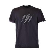 Stijlvolle T-shirts voor mannen en vrouwen Neil Barrett , Black , Here...