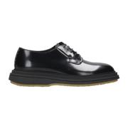 Zwarte platte schoenen met veters THE Antipode , Black , Heren