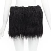 Pre-owned Faux Fur bottoms Saint Laurent Vintage , Black , Dames