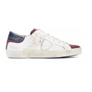 Luxe Leren Sneakers met Suède Inzetstukken Philippe Model , White , He...