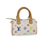 Pre-owned Canvas handbags Louis Vuitton Vintage , White , Dames