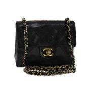 Pre-owned Leather chanel-bags Chanel Vintage , Black , Dames