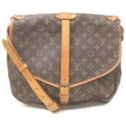 Vintage Schoudertas Louis Vuitton Vintage , Brown , Dames