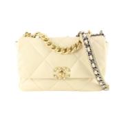 Tweedehands Schoudertas, Egckccea Code Chanel Vintage , Beige , Dames