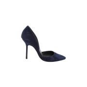Pre-owned Suede heels Burberry Vintage , Blue , Dames