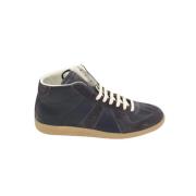 Pre-owned Leather sneakers Maison Margiela Pre-owned , Black , Heren