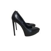 Pre-owned Leather heels Saint Laurent Vintage , Black , Dames