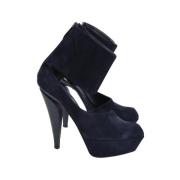Pre-owned Suede heels Jil Sander Pre-owned , Blue , Dames